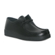 Black Leather Upper Flat Lace Up Womens Shoe with Apron Front (Click For Details)