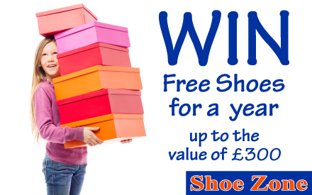 Win free shoes for a year up to the value of £300 Win free shoes for a year up to the value of £300
