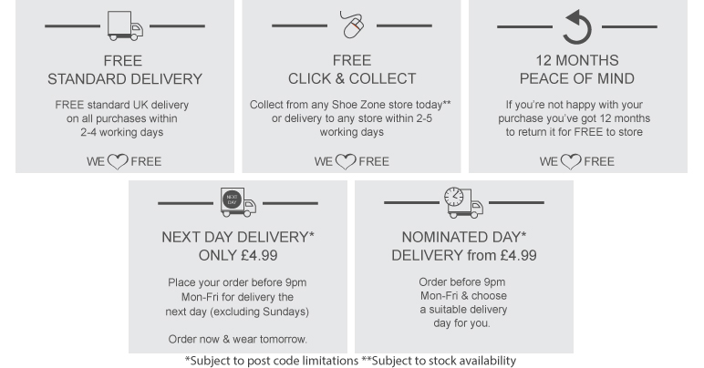 Delivery & Returns | Shoe Zone