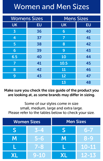 us slipper size chart