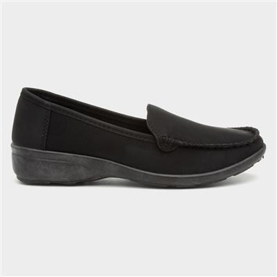 womens black comfort loafers