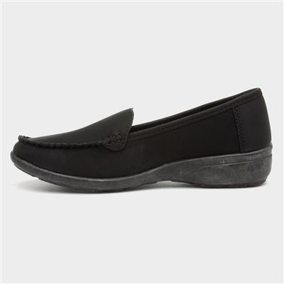 Dee Womens Black Casual Loafer Shoe