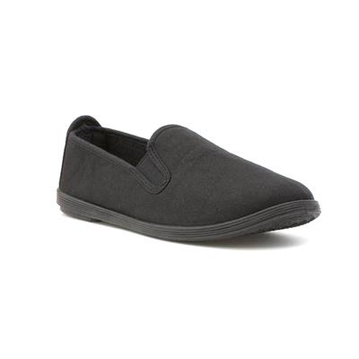 womens black canvas trainers