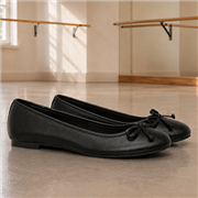 Lilley Womens Black Bow Ballerina Slip On Shoe (Click For Details)