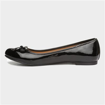 Womens Black Patent Ballerina