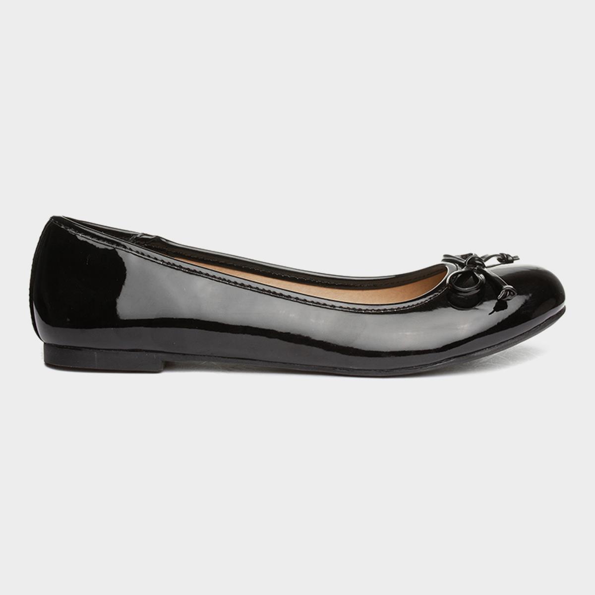 Womens Black Patent Ballerina