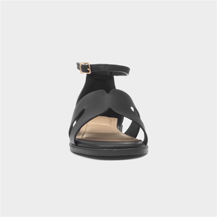 Bay Womens Black Buckle Sandal