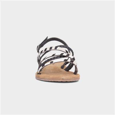 Amanda Womens Black Strappy Sandal