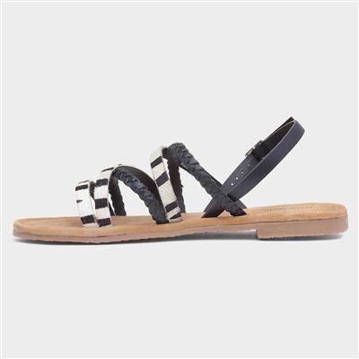 Amanda Womens Black Strappy Sandal