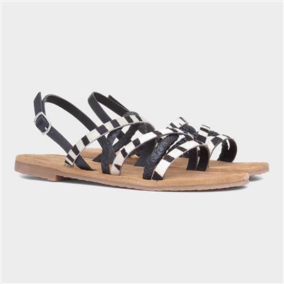 Amanda Womens Black Strappy Sandal
