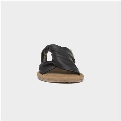 Amy Womens Black Mule Sandal
