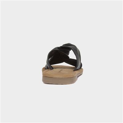 Amy Womens Black Mule Sandal