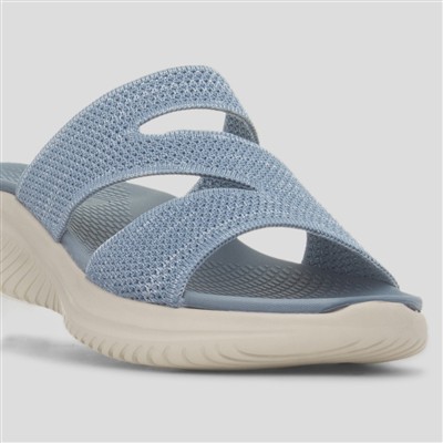 Simone Womens Blue Mule Sandal