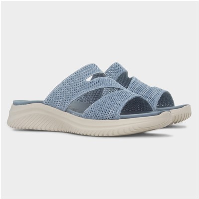 Simone Womens Blue Mule Sandal