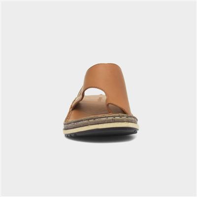 Elissa Womens Tan Leather Sandal