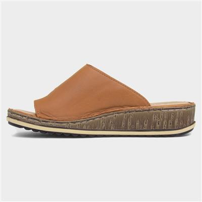 Elissa Womens Tan Leather Sandal