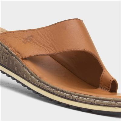Elissa Womens Tan Leather Sandal