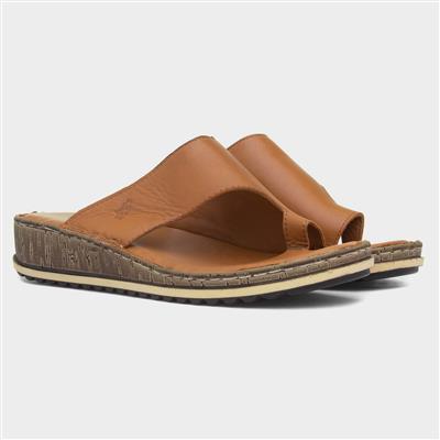 Elissa Womens Tan Leather Sandal