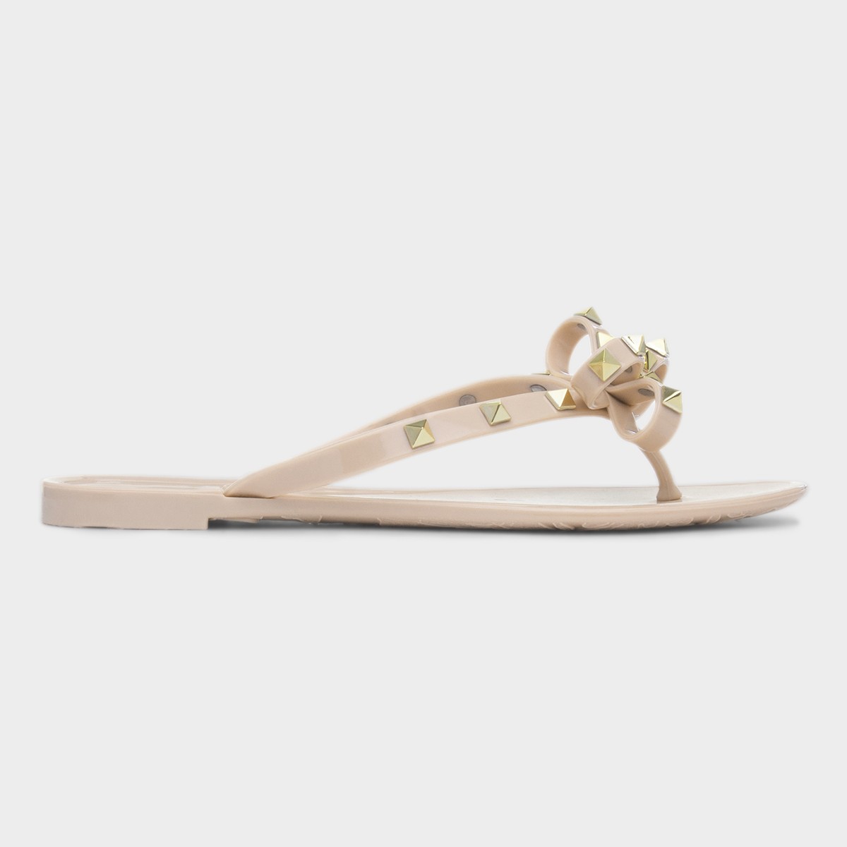 Pearl Womens Nude Toe Post Slip On Sandal