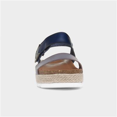 Deanna II Womens Navy Flatform Sandals
