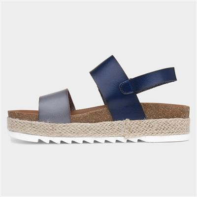 Deanna II Womens Navy Flatform Sandals