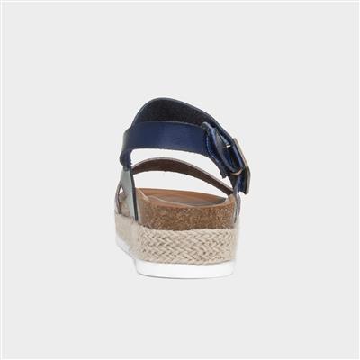 Deanna II Womens Navy Flatform Sandals