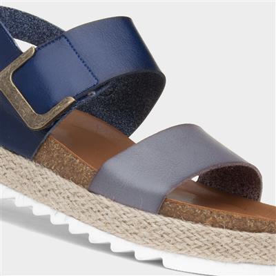 Deanna II Womens Navy Flatform Sandals