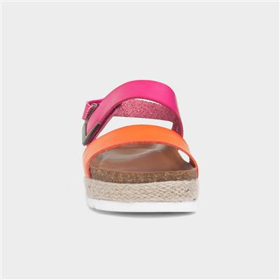 Deanna II Womens Pink Flatform Sandals