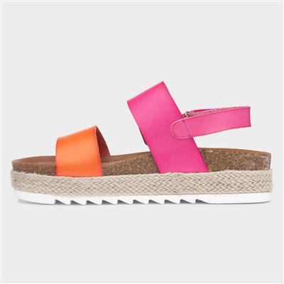 Deanna II Womens Pink Flatform Sandals