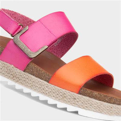 Deanna II Womens Pink Flatform Sandals