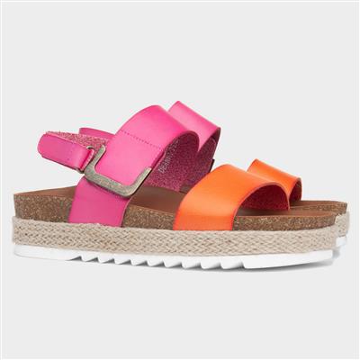 Deanna II Womens Pink Flatform Sandals