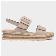 Rieker Antistress Womens Nude Easy Fasten Sandal (Click For Details)