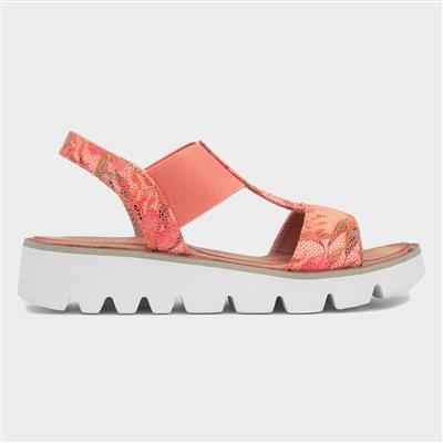 Ritz Womens Orange Floral Sandal