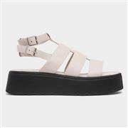 Heart Kenya Womens Beige Buckle Flatform Sandal (Click For Details)