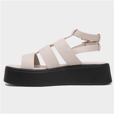 Kenya Womens Beige Flatform Sandal