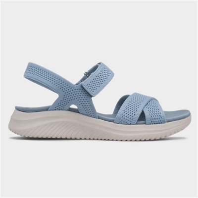 Steph Womens Blue Easy Fasten Sandal