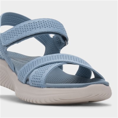 Steph Womens Blue Easy Fasten Sandal