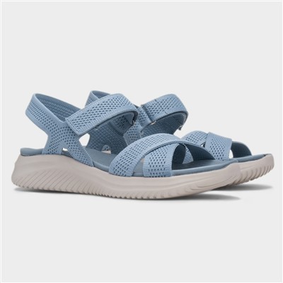 Steph Womens Blue Easy Fasten Sandal