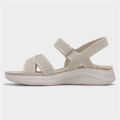 Steph Womens Beige Easy Fasten Sandal