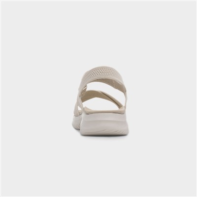 Steph Womens Beige Easy Fasten Sandal