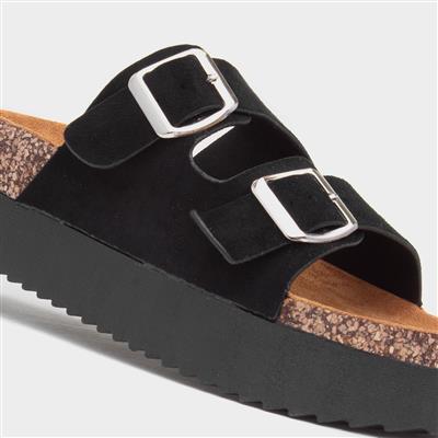 Maria Womens Black Platform Sandal