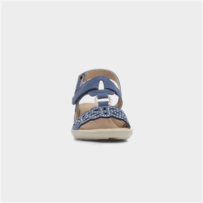 Serena Womens Navy Wedge Sandal