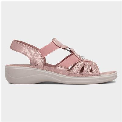 Lacy Womens Rose Wedge Sandal