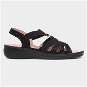 Cushion Walk Lacy Womens Black Wedge Sandal (Click For Details)