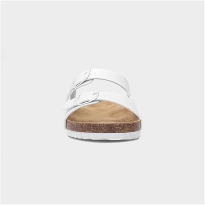 Kati Womens White Mule Sandal