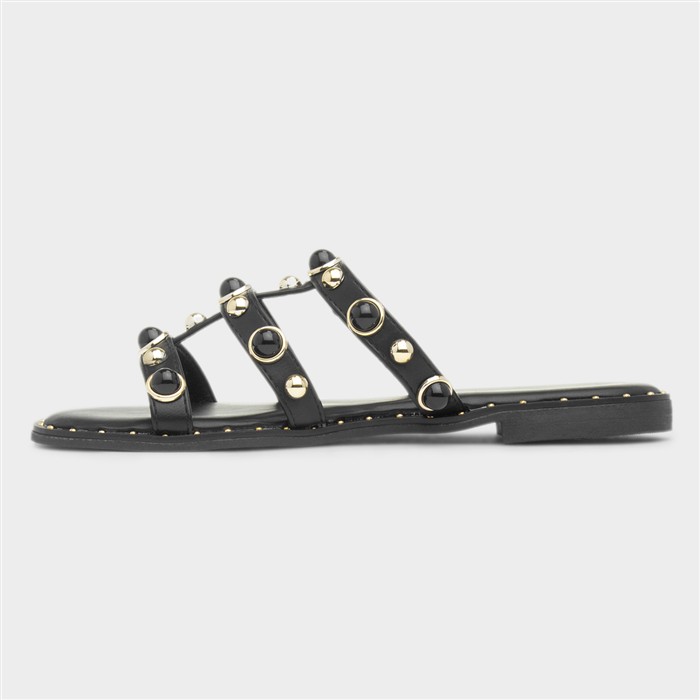 Cloe Womens Black Mule Sandal