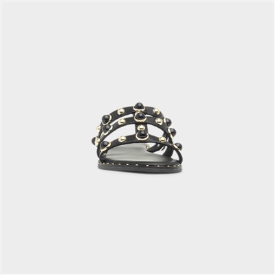 Cloe Womens Black Mule Sandal