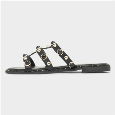 Cloe Womens Black Mule Sandal