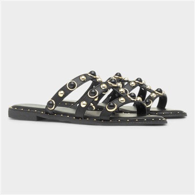 Cloe Womens Black Mule Sandal