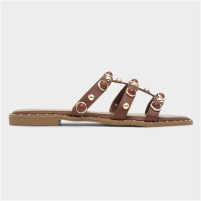 Cloe Womens Brown Mule Sandal